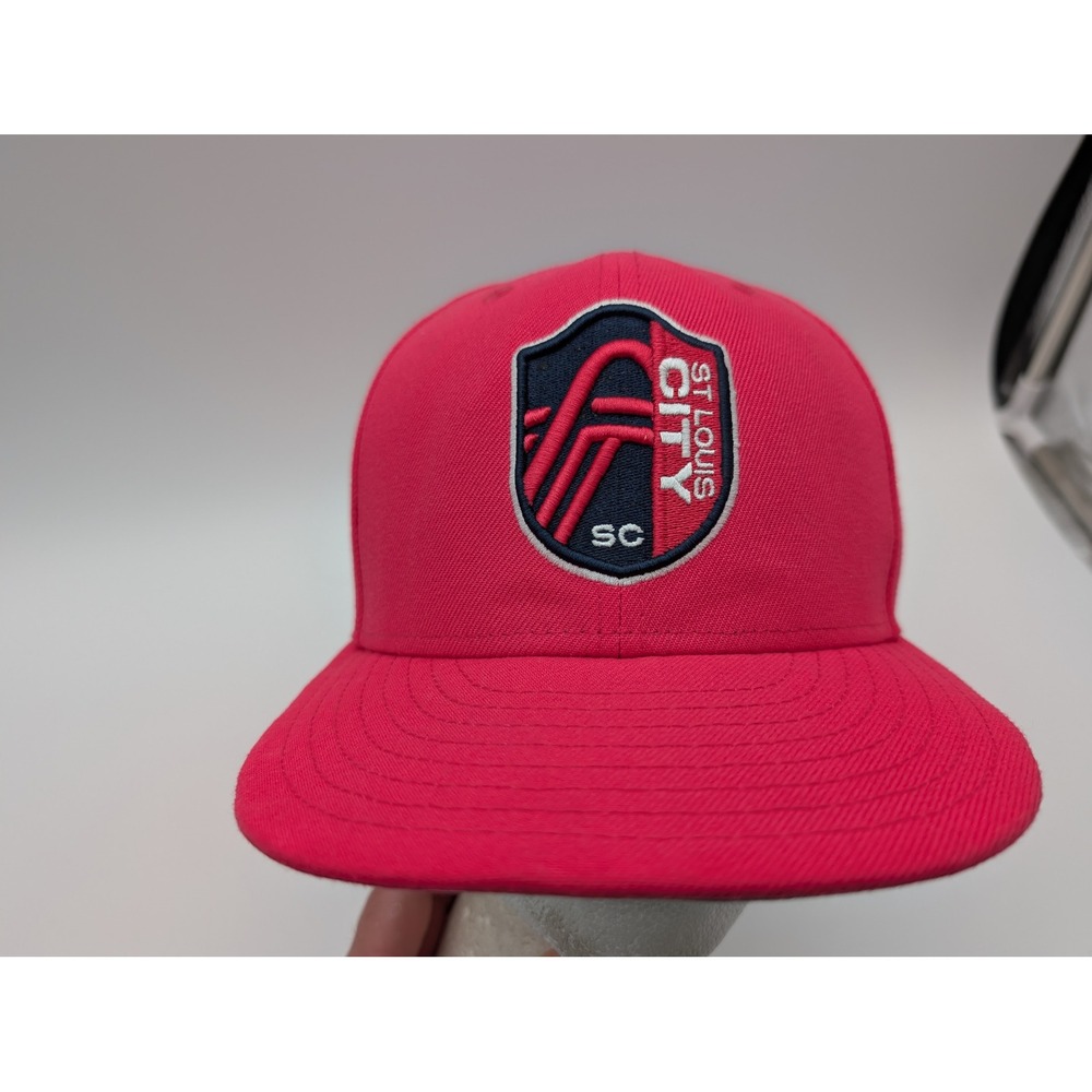 New Era St Louis City SC 59FIFTY Fitted Hat Pink MLS Est 2023 Size 7